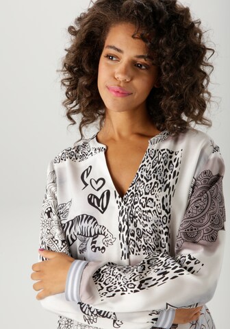 Aniston CASUAL Bluse in Weiß: Vorderseite