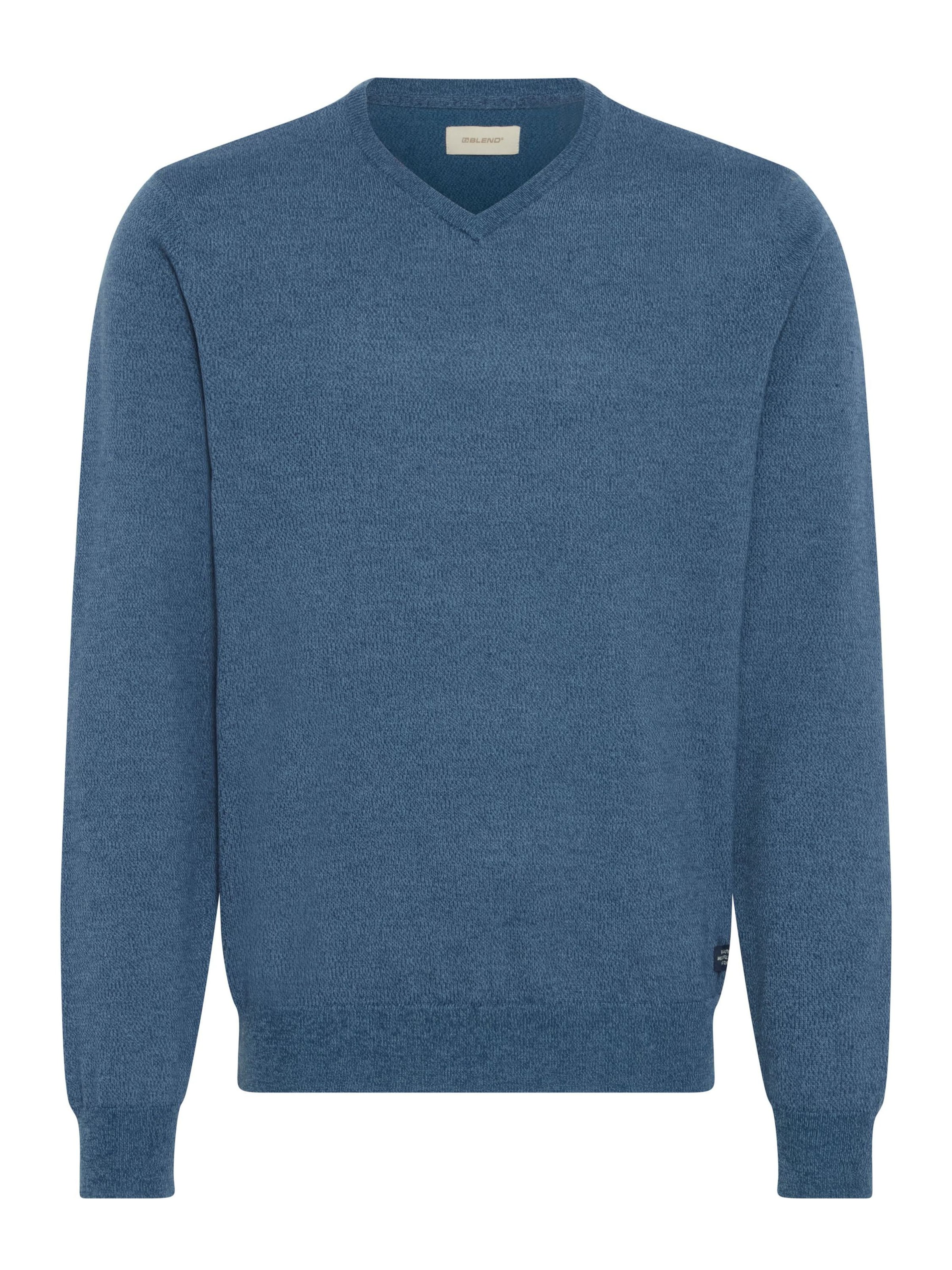 BLEND - Pullover ' BHBRUTON V-neck ' em azul: frente