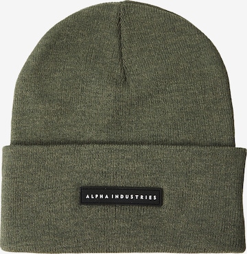 ALPHA INDUSTRIES Шапка в Зеленый: спереди
