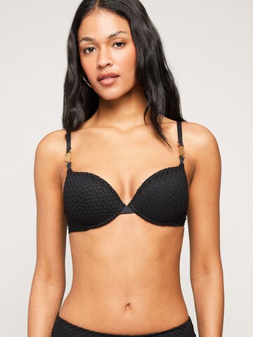 Tezenis Push-up Bikinitop in Schwarz: Vorderseite