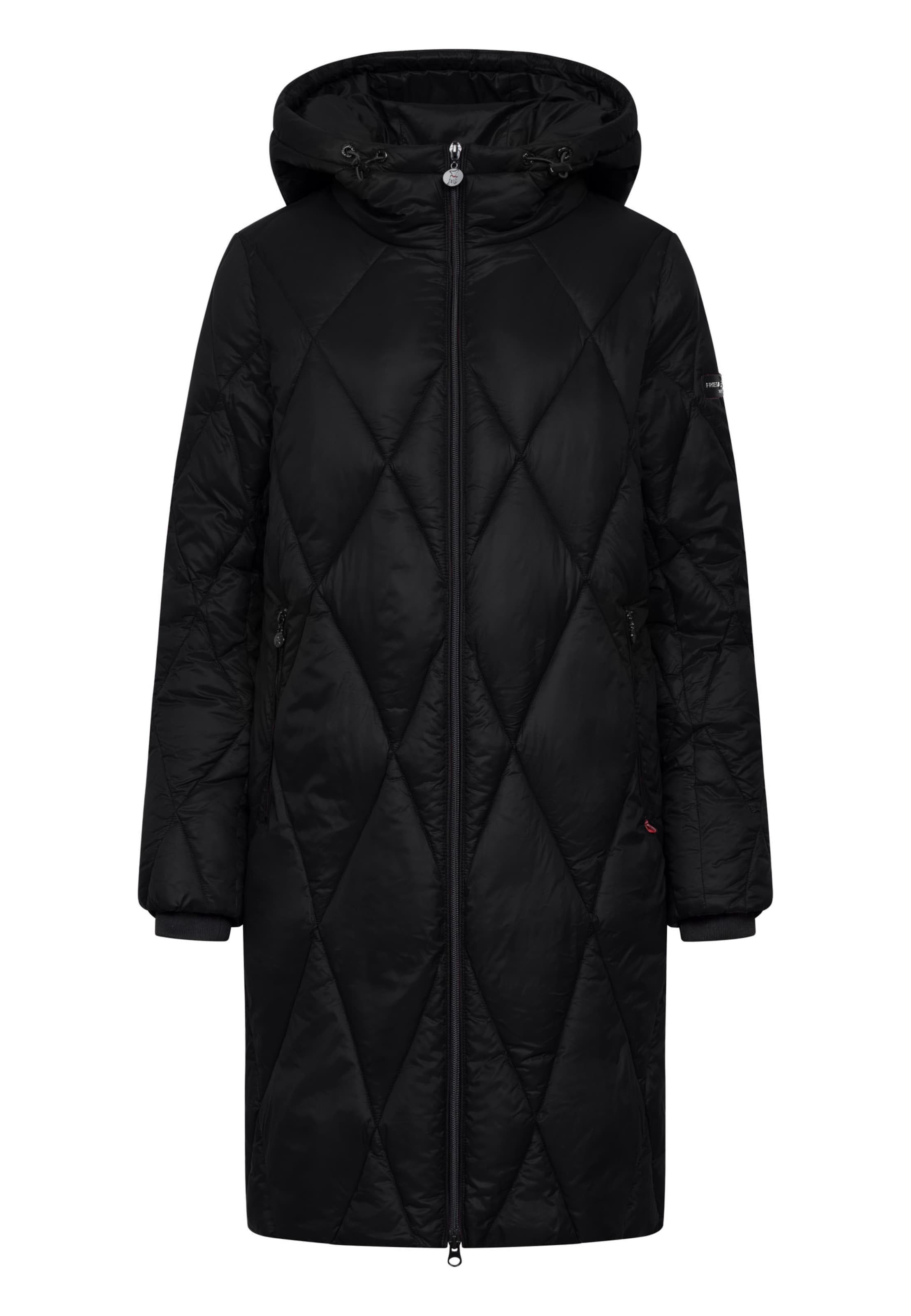 Frieda & Freddies Between-Seasons Coat in Black: front