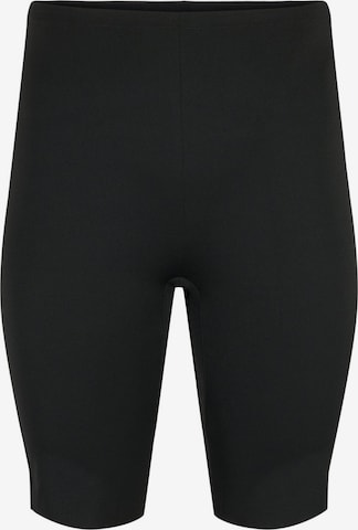 Devoted by Zizzi Shaping Pants in Black: front