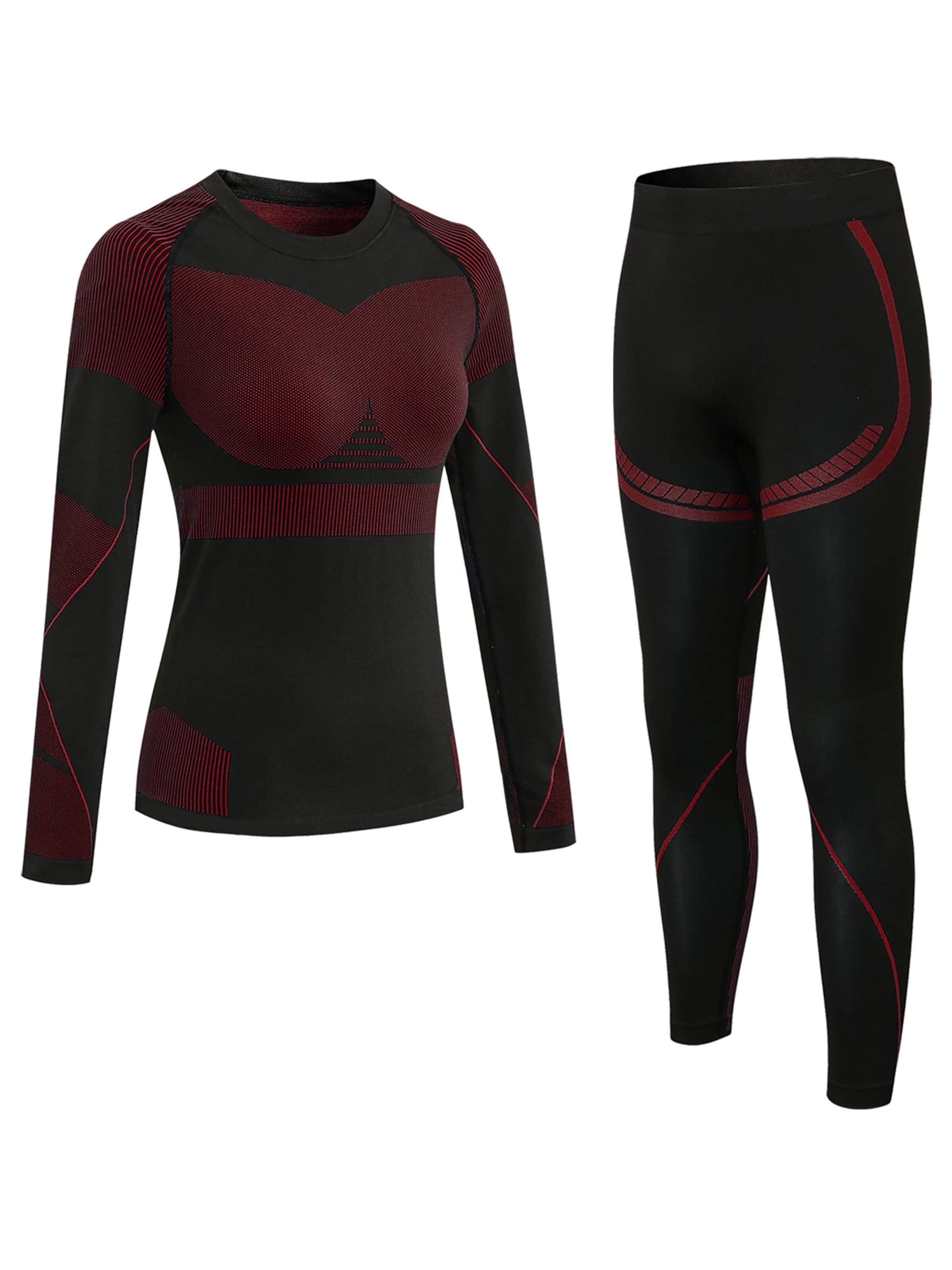 MEETWEE Athletic Bodysuit 'Athletic Underwear Set' in Red: front
