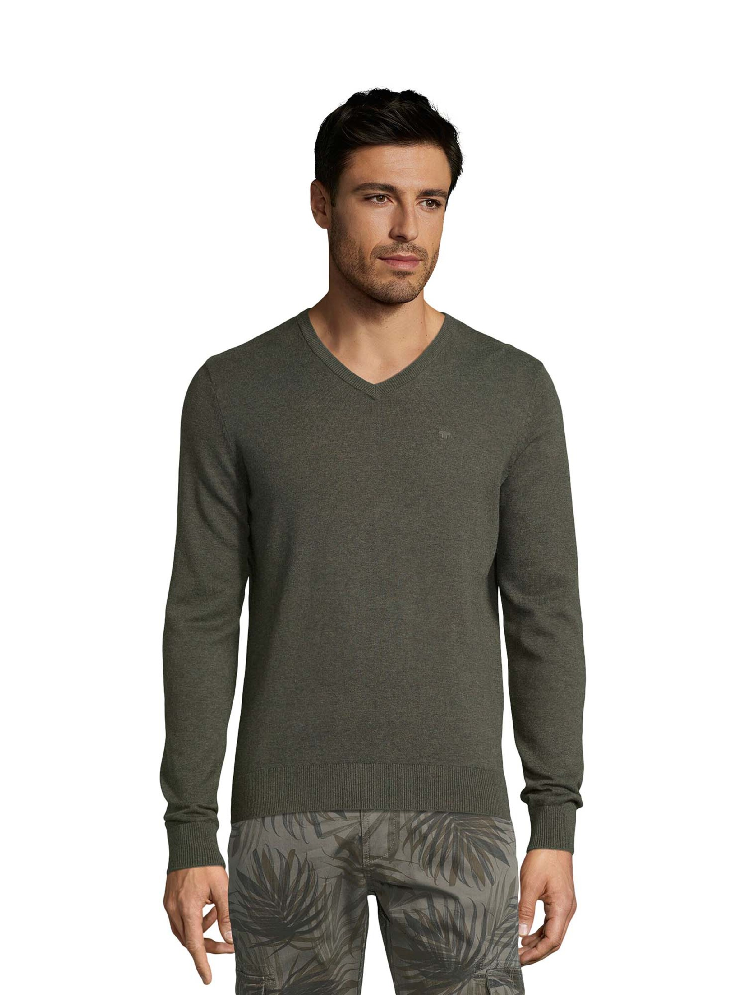 TOM TAILOR Regular fit Pulover | zelena barva: sprednja stran