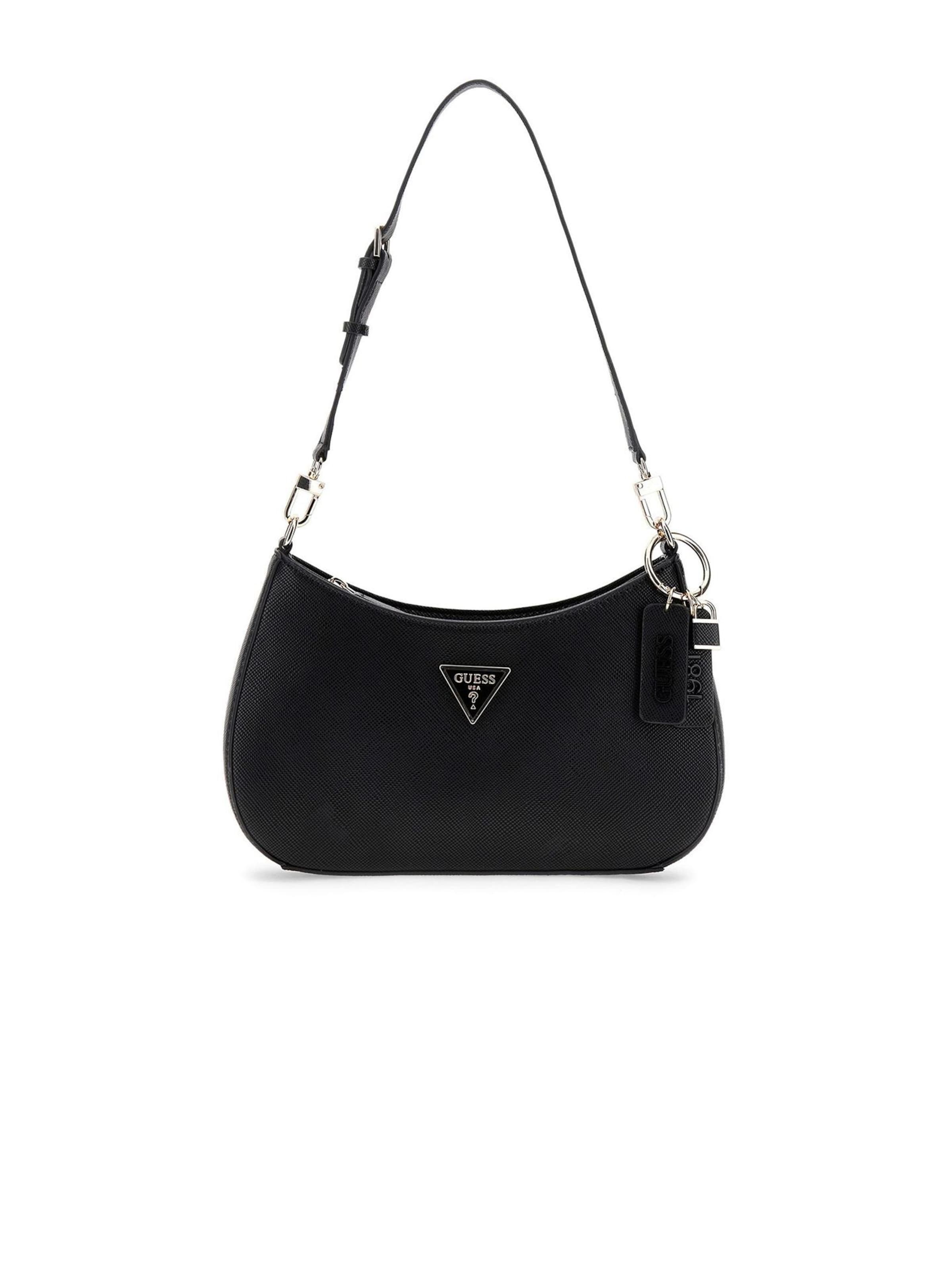 GUESS Schoudertas 'Noelle Ii Top Zip Shoulder Bag' in Zwart: voorkant