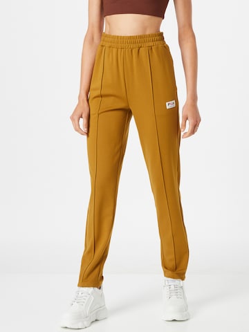 FILA Slimfit Sportbroek in Bruin: voorkant