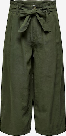 Pantaloni con pieghe 'Aminta-Aris' di ONLY in verde: frontale