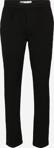 BURTON MENSWEAR LONDON Slim fit Pleat-front trousers in Black: front