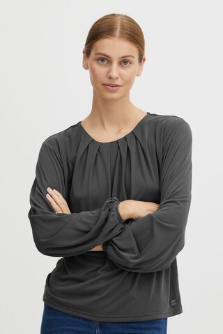 Oxmo Blouse in Grijs: voorkant