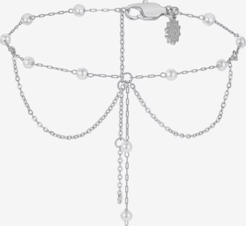 Bijoux de pied 'Double Pearl Drop Layered' Hey Happiness en argent : devant