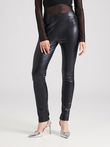 Coupe slim Pantalon COMMA en noir : devant