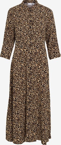 VILA - Vestido camisero en beige: frente