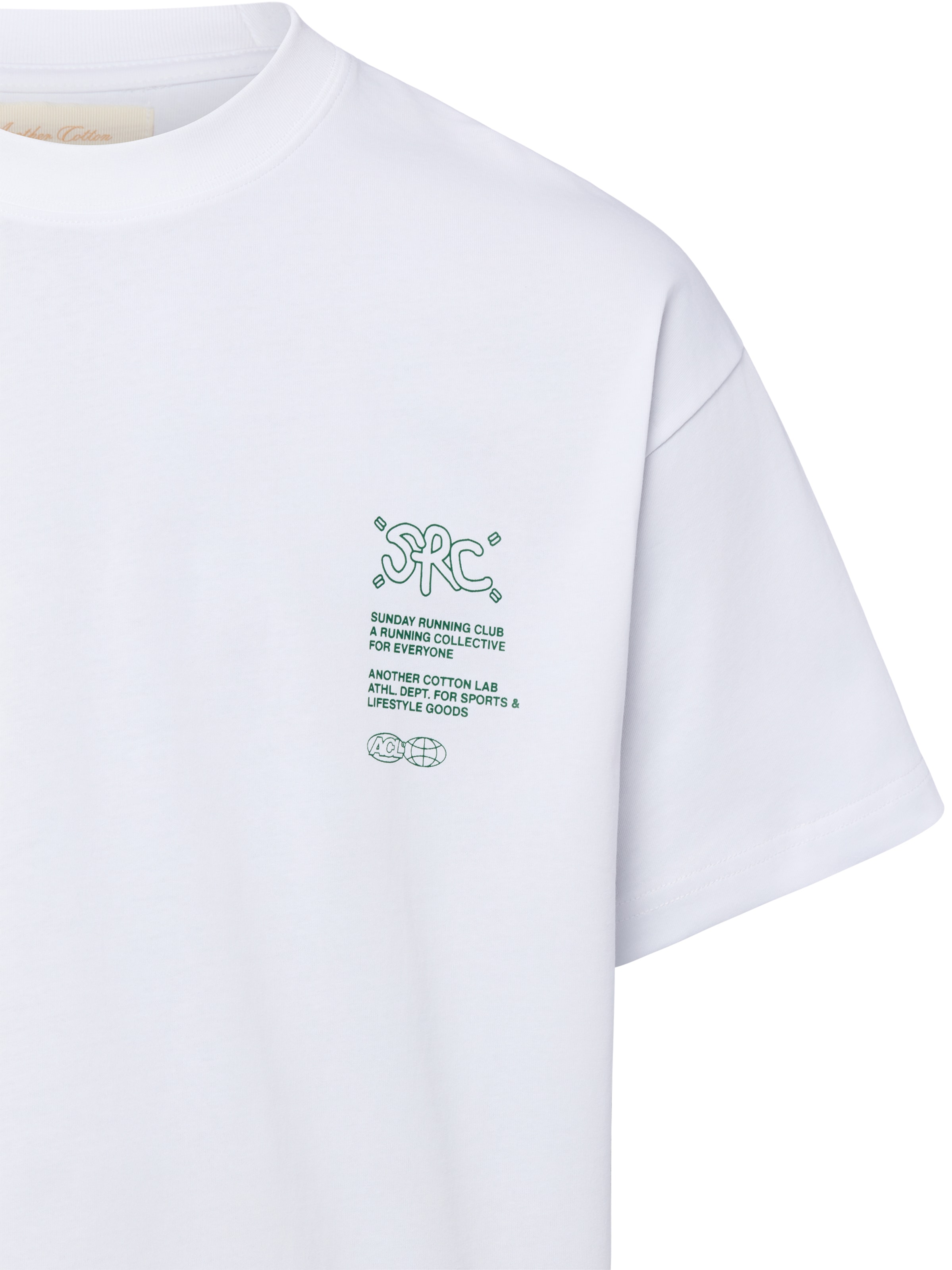 Another Cotton Lab T-Shirt 'Athletic Department' in Weiß