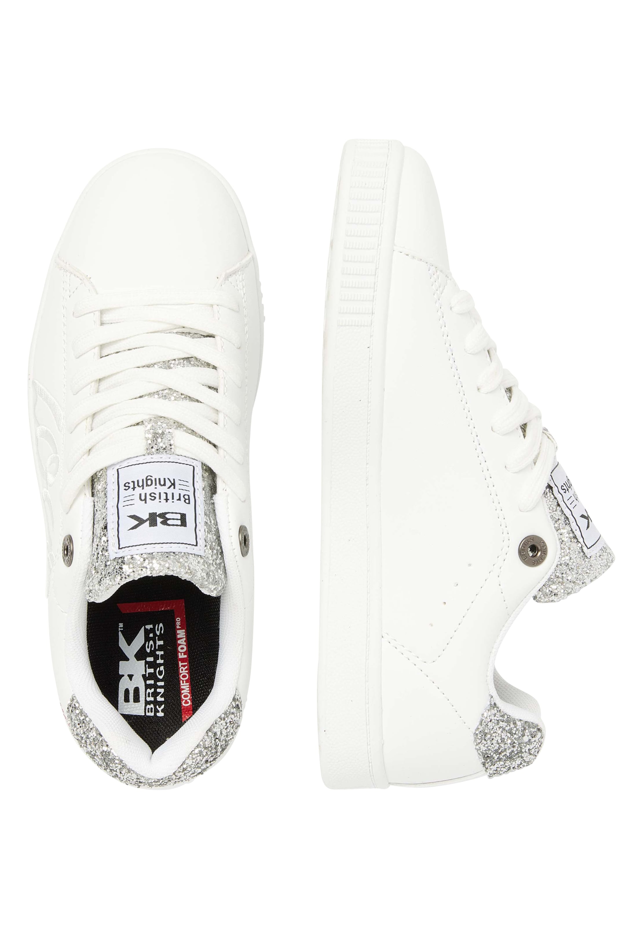 BRITISH KNIGHTS Platform trainers 'Mist' in White