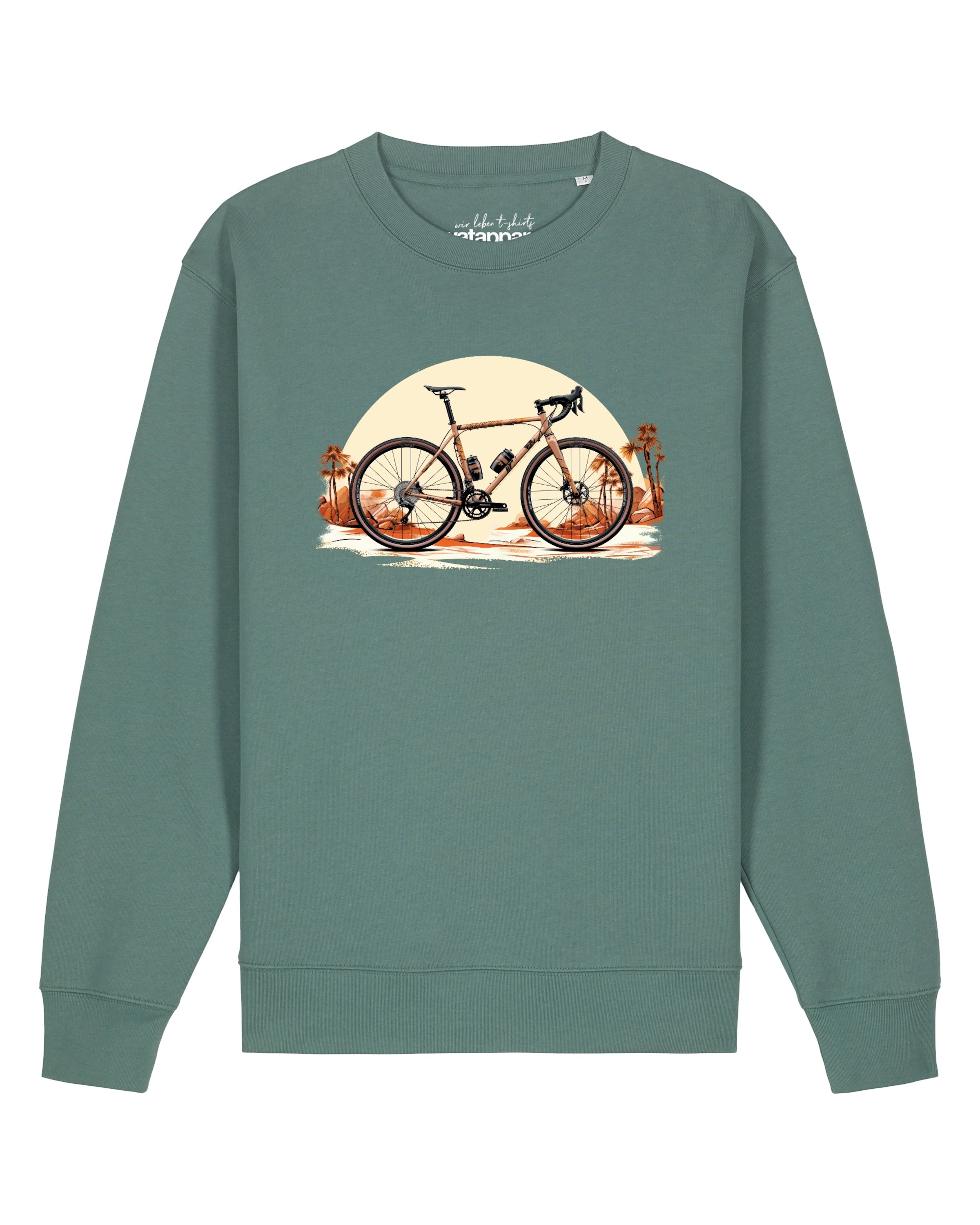Watapparel Sweatshirt 'Gravelbike' in Groen: voorkant