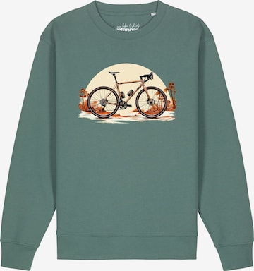 Watapparel Sweatshirt 'Gravelbike' in Groen: voorkant
