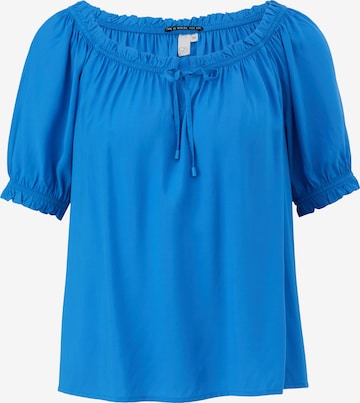 QS Blouse in Blue: front