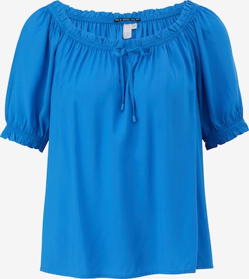 QS Blouse in Blauw: voorkant