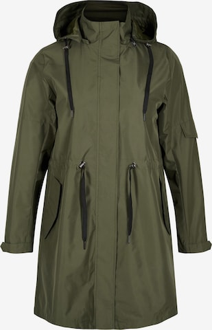 Zizzi Performance Jacket 'ADVENTURE' in Green: front