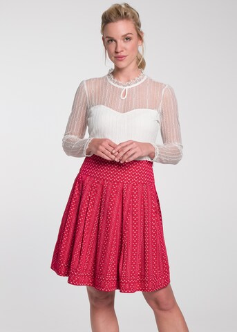 SPIETH & WENSKY Traditional Skirt 'Taube' in Red: front
