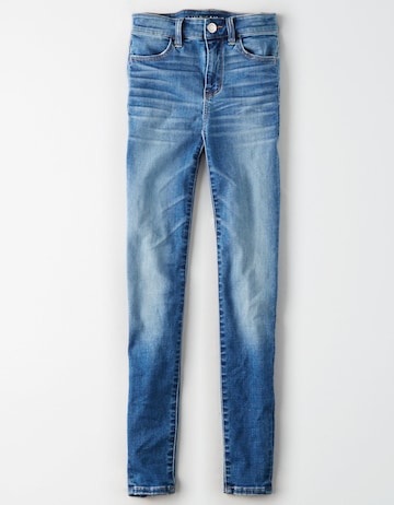 Skinny Jeans de la American Eagle pe albastru: față