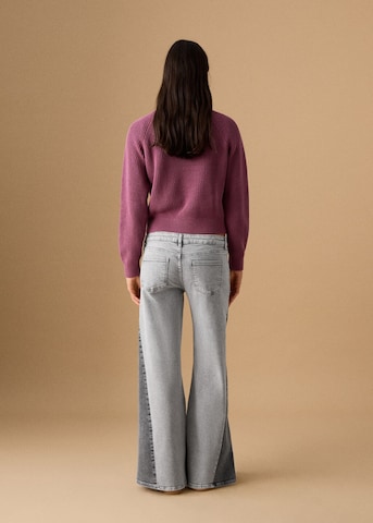 MANGO TEEN Wide leg Jeans 'Kimberly' in Grey