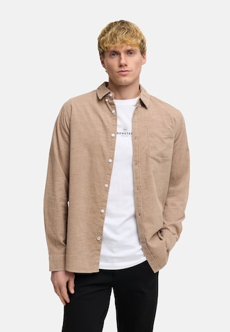 Kronstadt Zakelijk overhemd 'Johan' in Beige: voorkant
