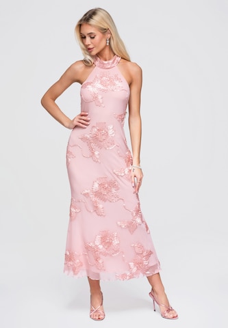 Robe de soirée Ombre en rose : devant
