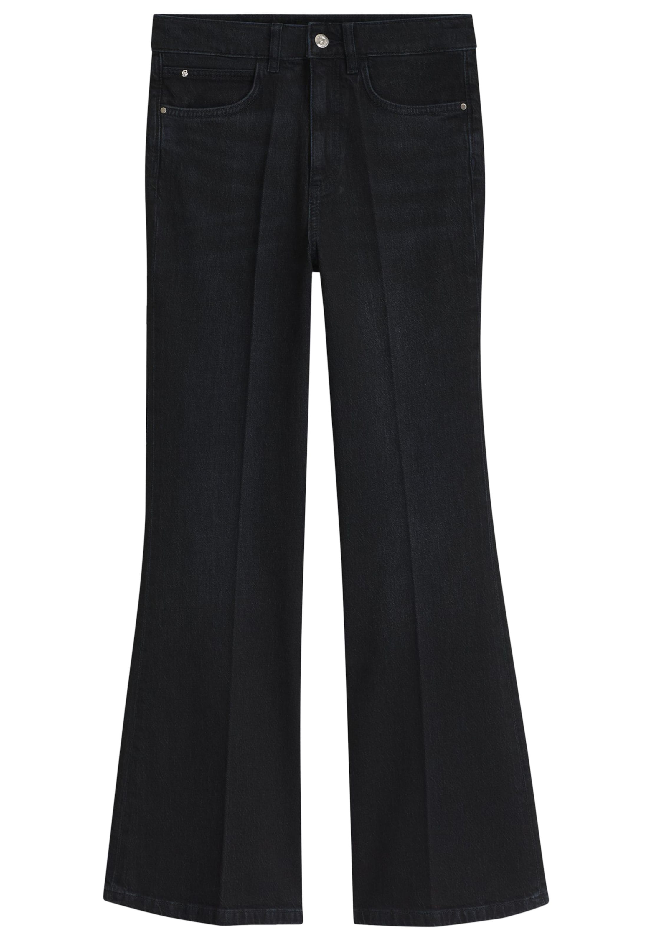 BOSS Flared Jeans in Black: front