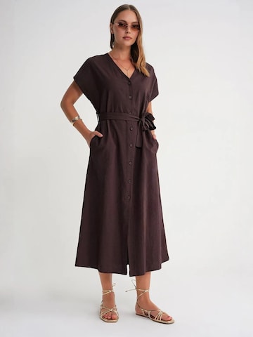 MixRay Kleid in Braun: Vorderseite