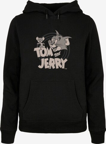 ABSOLUTE CULT Sweatshirt 'Tom And Jerry - Circle' in Zwart: voorkant