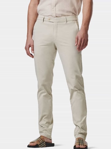 Coupe slim Pantalon chino 'Lupus' MMXGERMANY en beige : devant