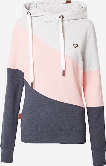 Alife and Kickin Sweatshirt 'Stacy' in marine blue / Brown / Pastel pink / Off white, Item view