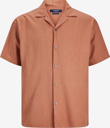 JACK & JONES Regular fit Button Up Shirt 'Jude' in Orange: front