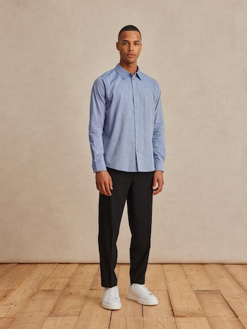 DAN FOX APPAREL Regular fit Button Up Shirt 'LUAN' in Blue