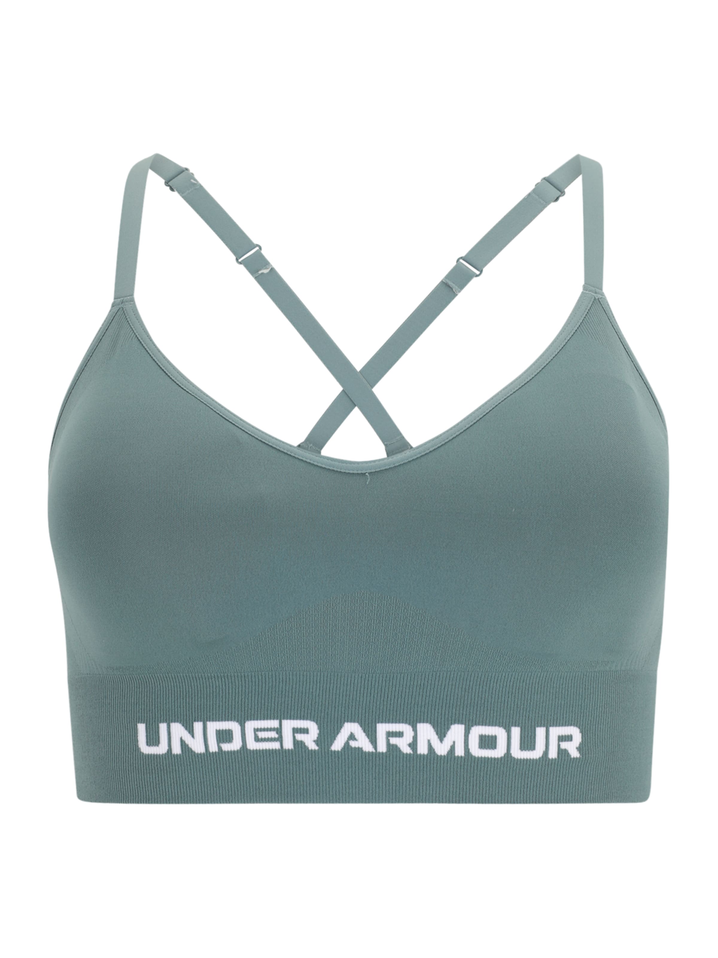 UNDER ARMOUR Õlapaelteta topp Spordirinnahoidja 'Vanish', värv sinine: eest vaates