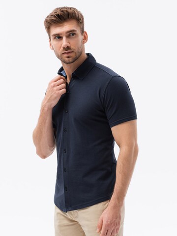 Coupe slim Chemise 'K541' Ombre en bleu : devant