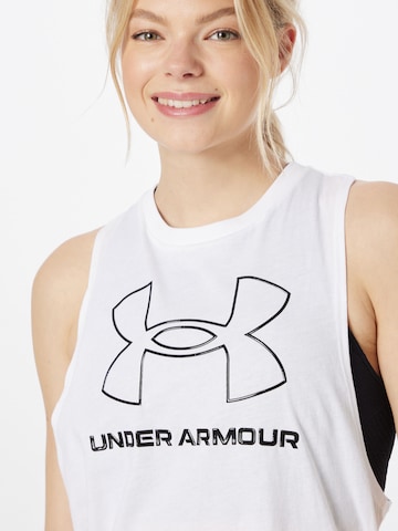 UNDER ARMOUR Αθλητικό τοπ 'Sportstyle' σε λευκό