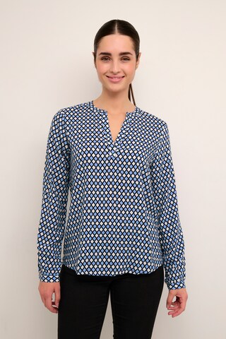 Kaffe - Blusa 'Tilly' em azul: frente