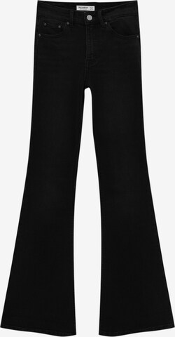 Pull&Bear Flared Jeans in Black: front