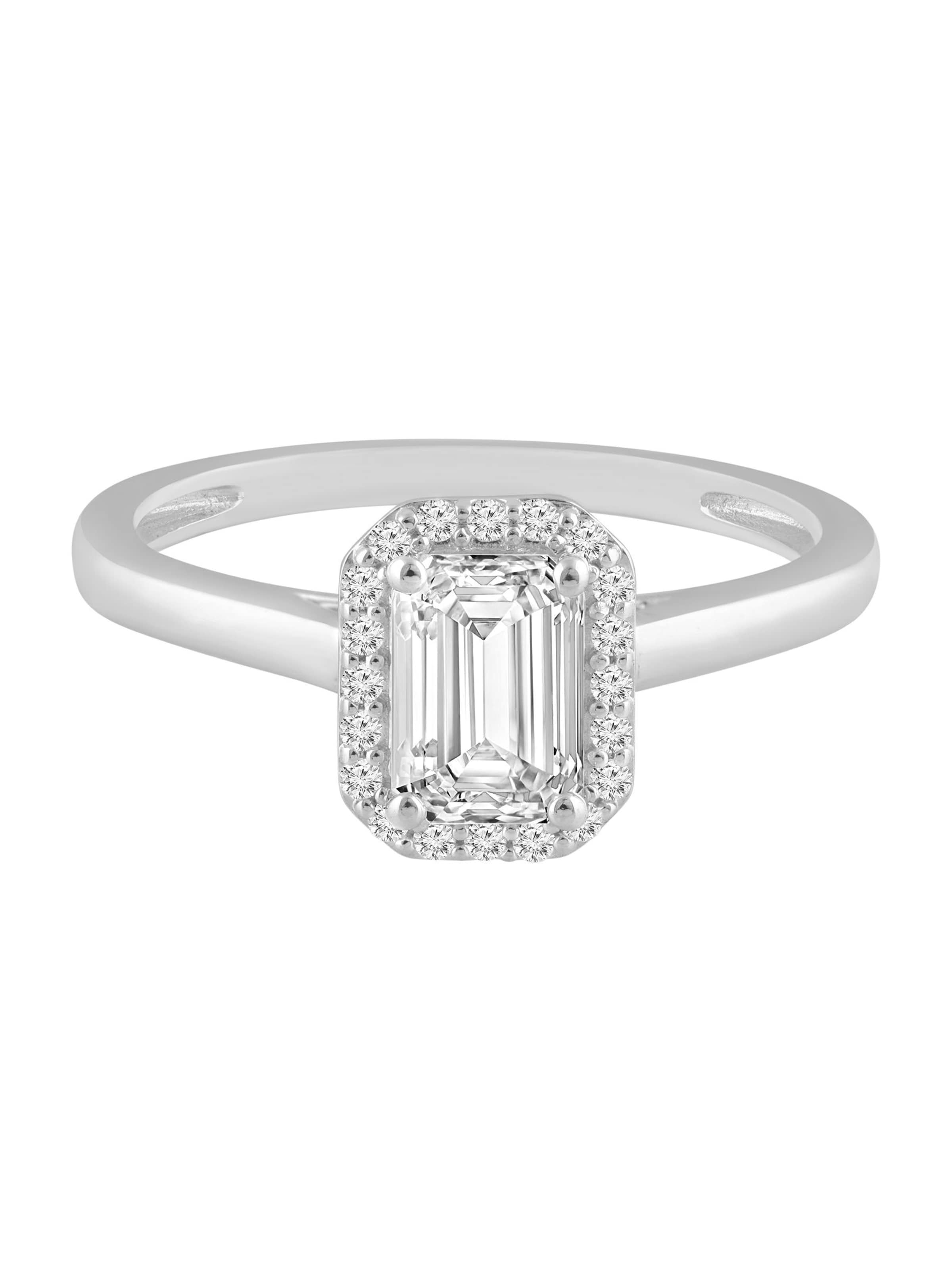ETHISHER DIAMANTEN Ring in Silver: front