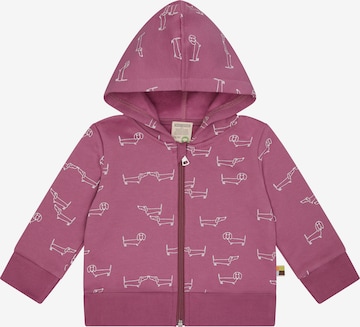 loud + proud Sweatjacke in Lila: Vorderseite