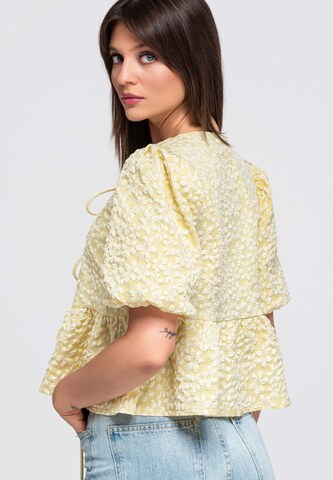 Ombre Bluse in Gelb