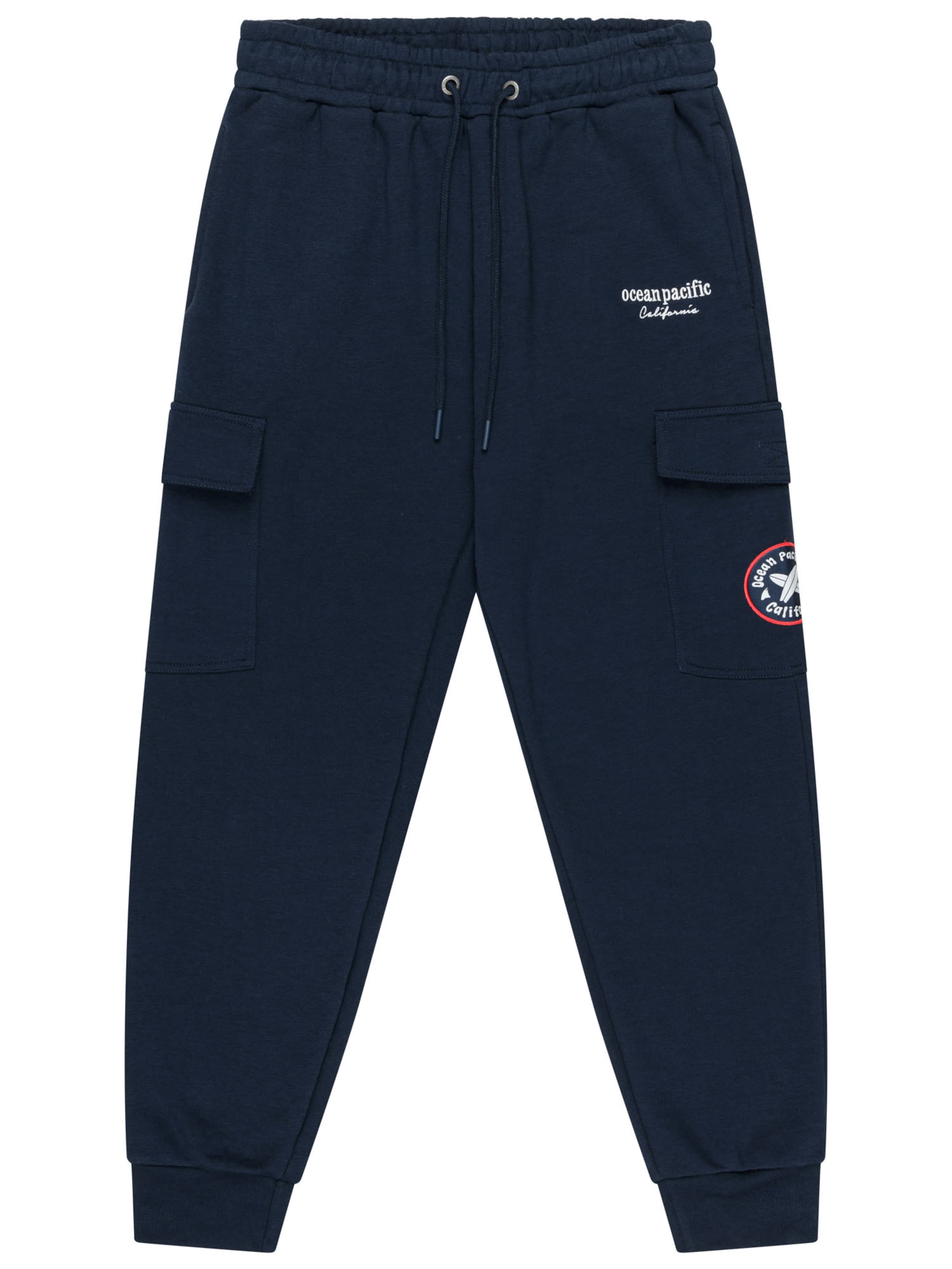 Ocean Pacific - Tapered Pantalón cargo 'Pavones' en azul: frente