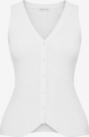 SASSYCLASSY Sticktop in Weiß: Vorderseite