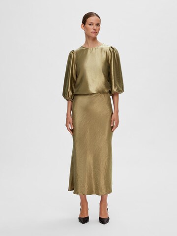 SELECTED FEMME Blouse 'Metallic' in Gold