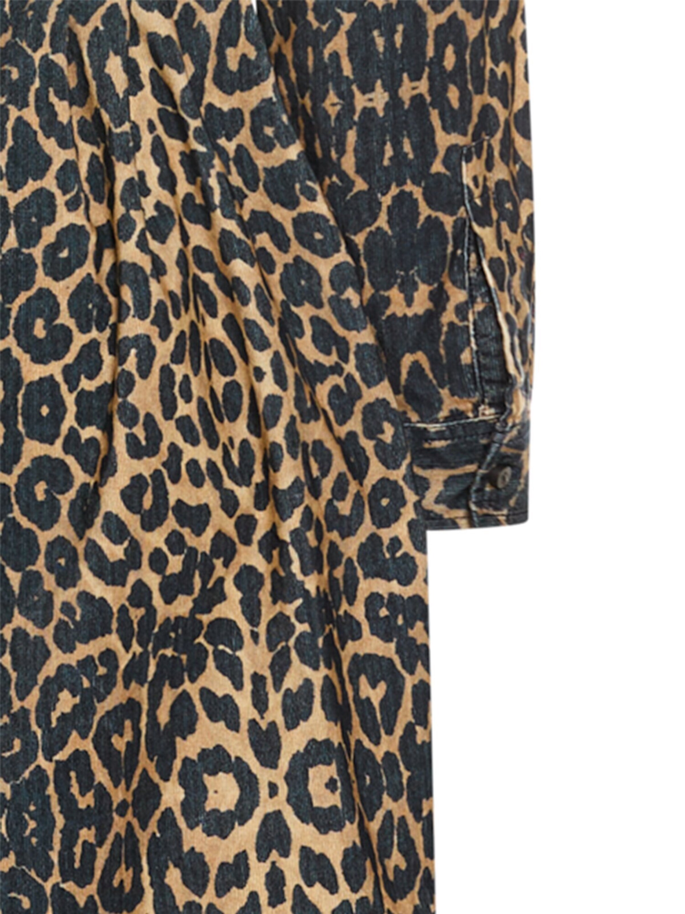 CAMEL ACTIVE Baumwollkleid mit Bindegürtel in Braun