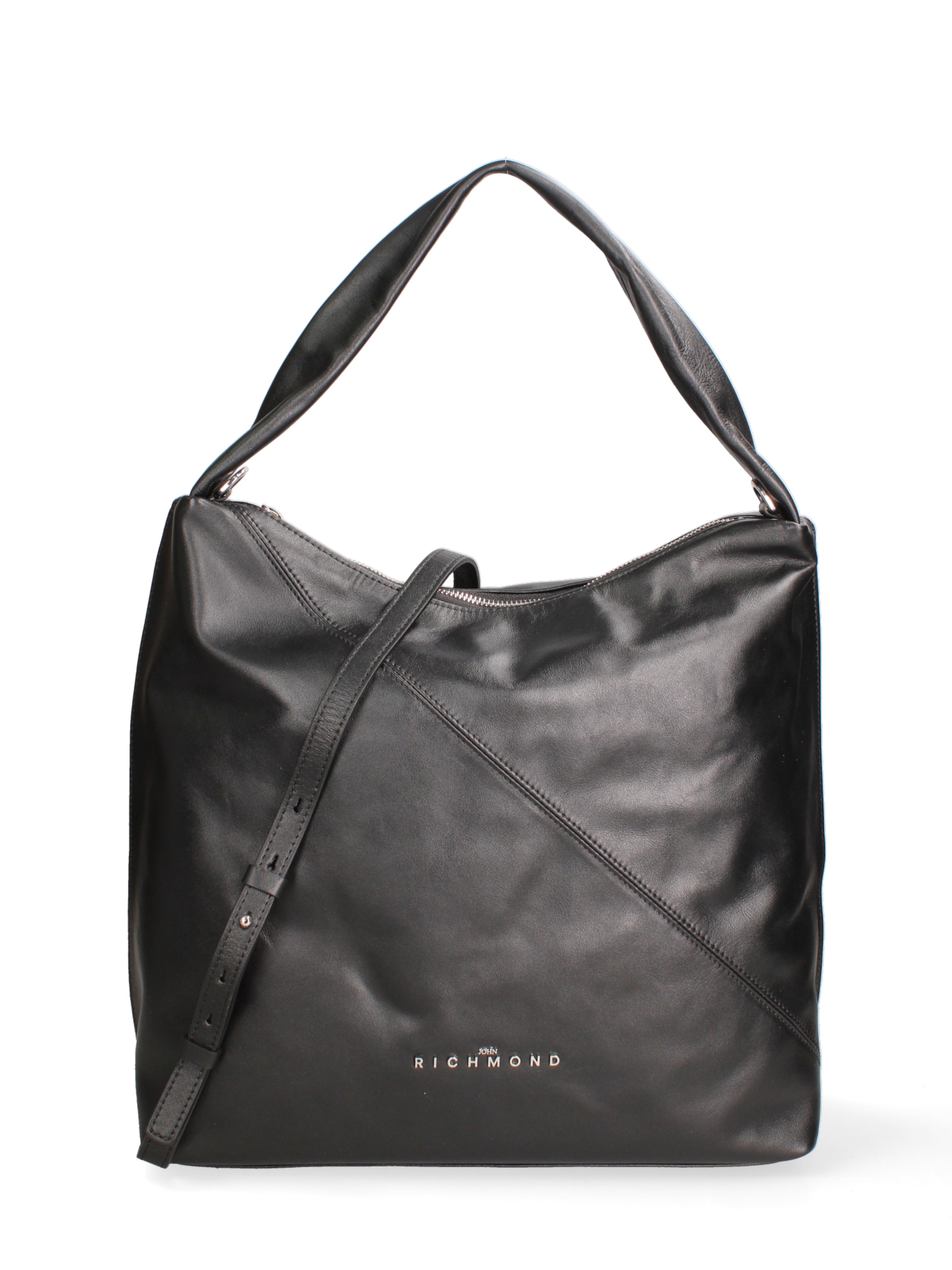 Borsa a spalla di John Richmond in nero: frontale