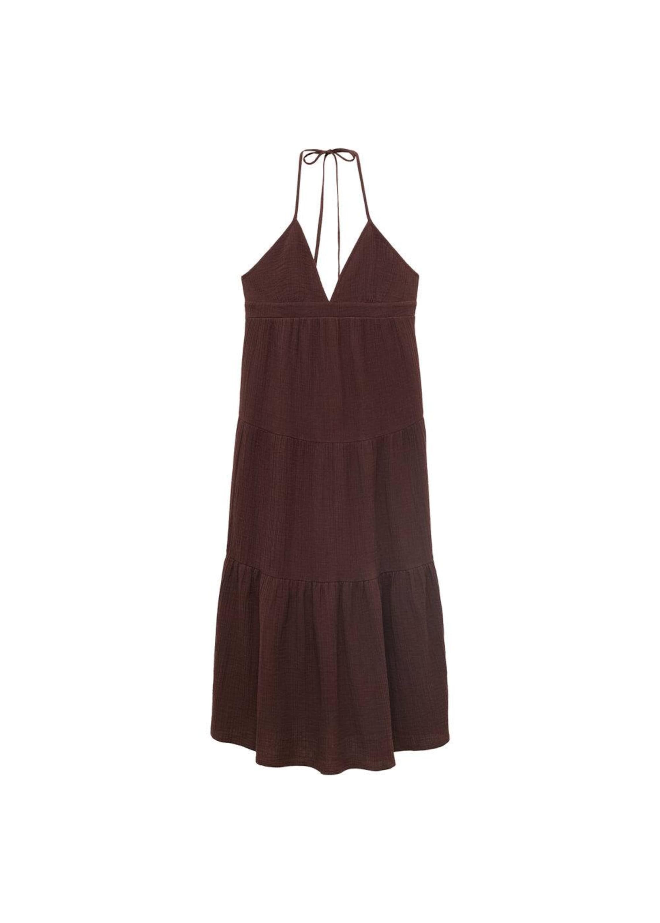 MANGO Summer Dress 'Corfu' in Brown: front