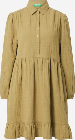 UNITED COLORS OF BENETTON Платье-рубашка в Зеленый: спереди